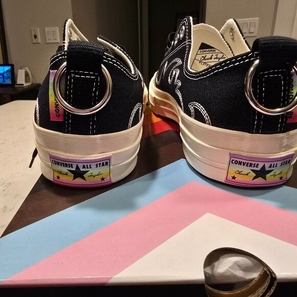 Converse Chuck 70 Low PRIDE 2024 - A10215C - Men's 10 NEW BLACK TRIBAL - Picture 5 of 16